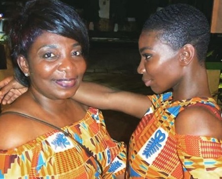  The Chewing Gum creator, actress, Michaela Coel (right) with her mother.